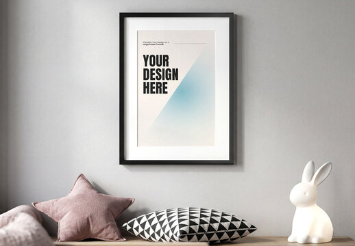 Realistic Wall Frame Mockup