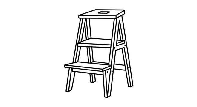 Hand-drawn step stool illustration