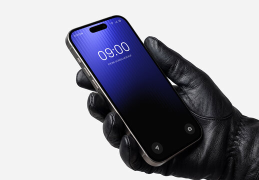 Modern Smartphone Mockup Held in Hand