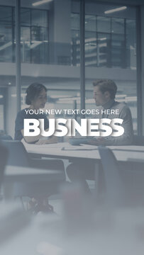 Modern Downward Scroll Business Presentation. Vertical Stories Logo Opener.