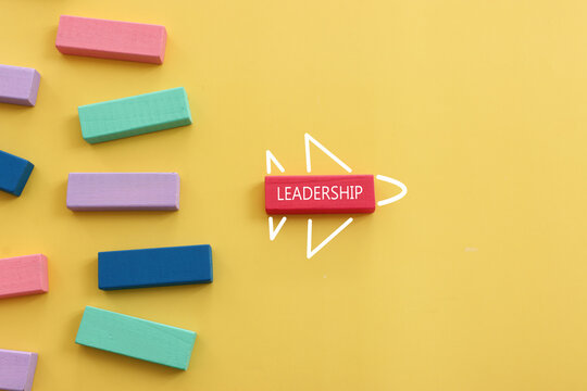 Concept image of a forming an airplane metaphor. Idea of leadership and education