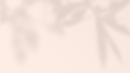 Obraz premium Beige background with a soft, blurred texture. The background features beige shadows of leaves, creating a calm, natural ambiance. Pink textured desktop wallpaper with copy space.