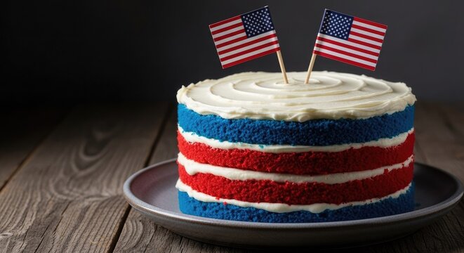 Festive flag day cake patriotic american flag celebration dessert ideas
