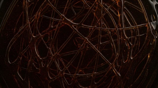 Abstract swirl of golden threads, modern art and graphic design food macro collection, texture background, copy space