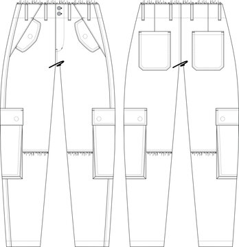 Woman Beltless Raw Details Cargo Trouser