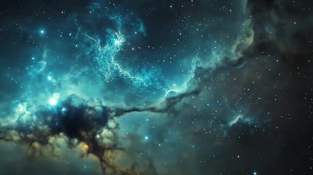 Cosmic nebulae vibrant colors and celestial bodies in deep space