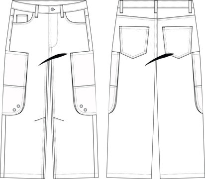 Woman Mega Size Cargo Pant Trouser