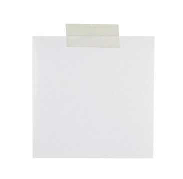 Nota o memo de color blanco con cinta adhesiva