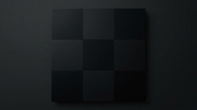 Minimalist nine square grid with subtle dark hues for ultra-premium brand campaigns