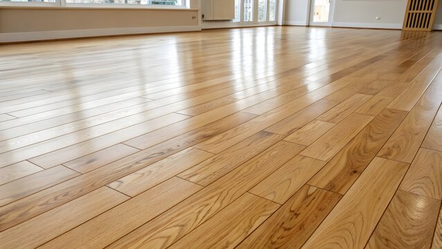 Light Oak Parquet Wooden Floor Interior Modern Surface