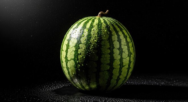 Dramatic still life of a watermelon a dark and moody fruit portrait