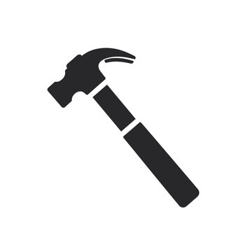Black hammer with handle tool.