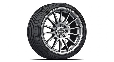 Obraz premium Black car wheels and rims