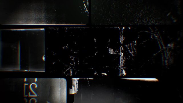 Flickering noisy grunge style film reel effect loop.
