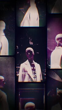 Flickering noisy grunge style film reel effect loop.
