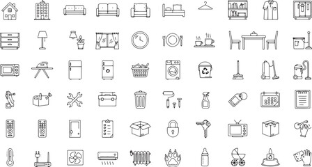 Obraz premium Various business and office icons.
