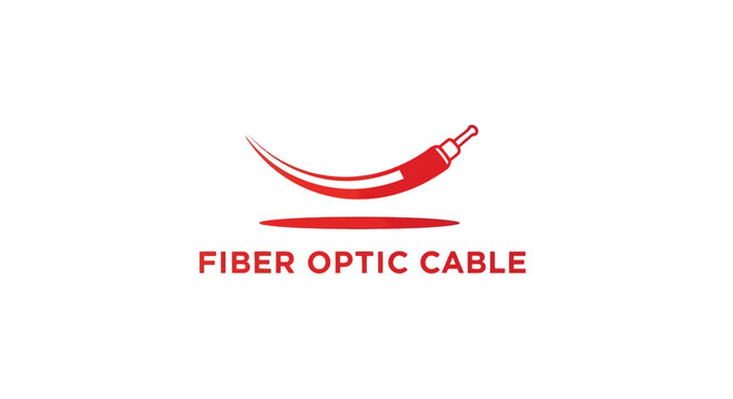 Fiber Optic Cable Logo Depicting Modern Technology and Communication.