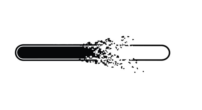 Loading bar animation, progress to completion, transition effect