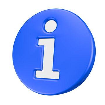 info icon 3d render circle button