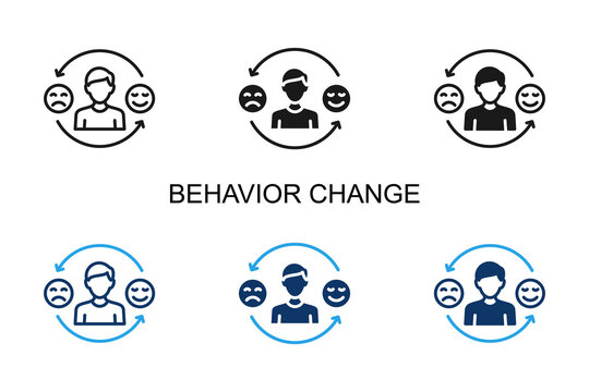 Behavior Change Icon Multi Style Vector Illustration