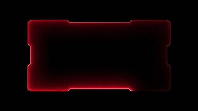Futuristic digital HUD cyber frame technology for video overlay templates. Digital HUD futuristic motion graphic element cyber generated background. security hologram frame border 4k background
