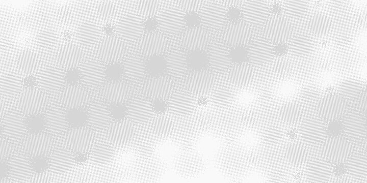 Grunge halftone gradient background. Faded grit noise texture. White and black sandy wallpaper. Retro pixelated backdrop. Anime or manga style comic overlay