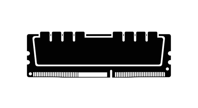 Computer RAM Module Closeup.
