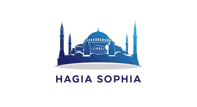Iconic Hagia Sophia Mosque in Istanbul, Turkey, Famous Landmark.