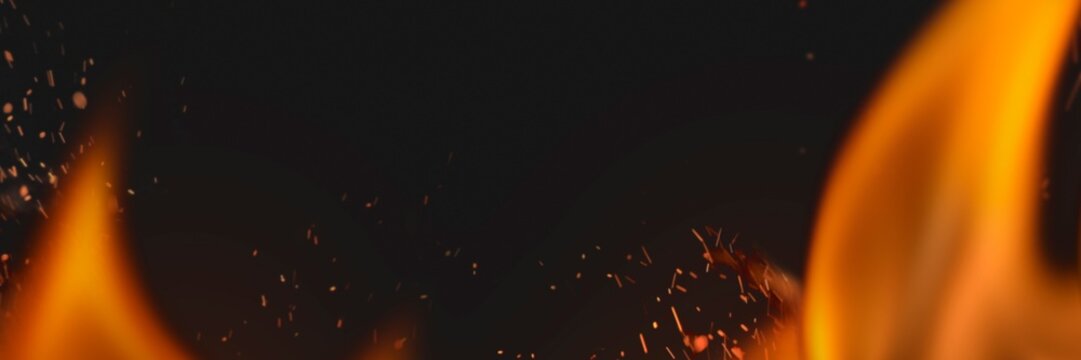 Aesthetic flame border background
