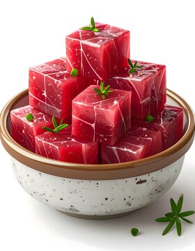 Icelandic fermented shark meat 3D cartoon. 