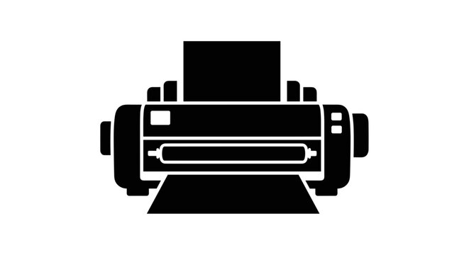 Black and white printer icon.