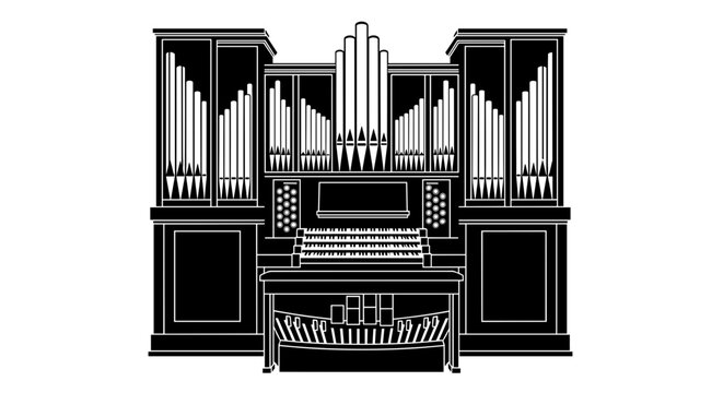 Large Pipe Organ Instrument.