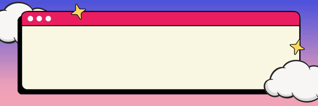 Cute pop up background for banner