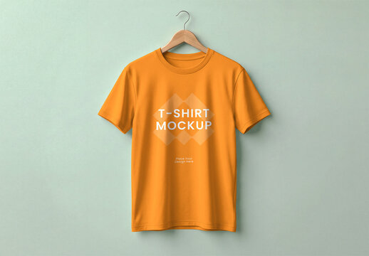 T-Shirt on Hanger Mockup Template