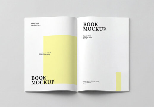 Open Book Mockup Template