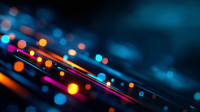Dark navy blue background with saturated vibrant bright accent elements for premium digital design bold modern mood