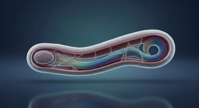 Neural tube 3D embryonic render, early central nervous system development, neuroepithelial tubular structure, rostrocaudal patterning visualization, embryology medical concept, neural formation