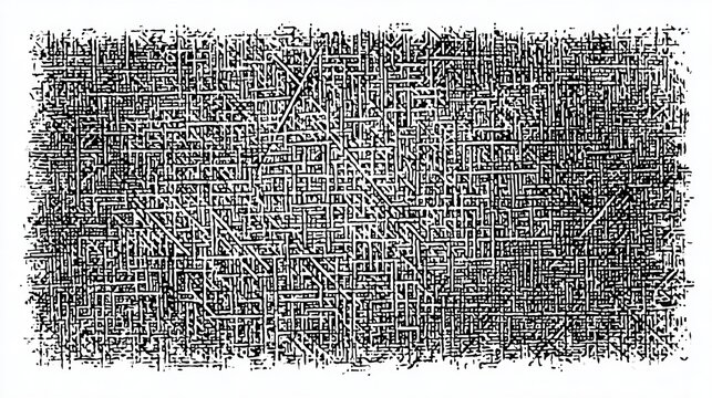 Abstract chaotic line pattern engraving sketch texture with dense geometric maze structure background