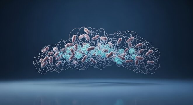 Mitochondrial network 3D render, interconnected organelle web visualization, cellular energy system model, cristae structure detail, ATP production pathways, bioenergetic network design