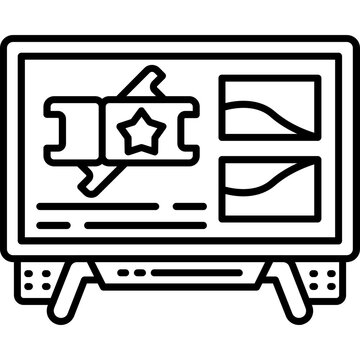 movie ticket online Outline Icon
