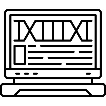 Dna Analysis Outline Icon