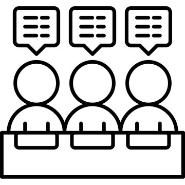 Focus Group Outline Icon