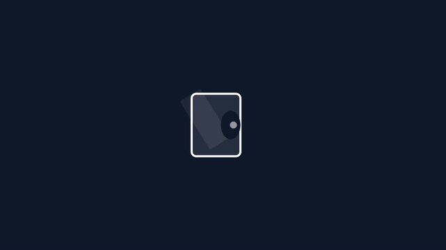 Logout Animated Graphic with Bouncing Motion Data Exit Concept