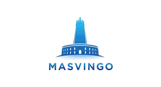 Masvingo Logo - A Modern Architectural Design, Blue and White.