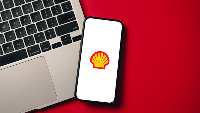 Shell logo displayed on a smartphone screen &ndash; Delhi, India &ndash; June 04, 2025
