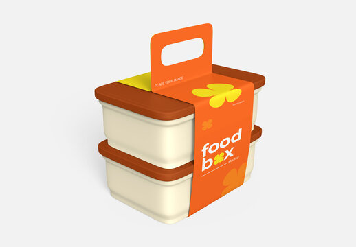 Takeaway Food Container Mockup