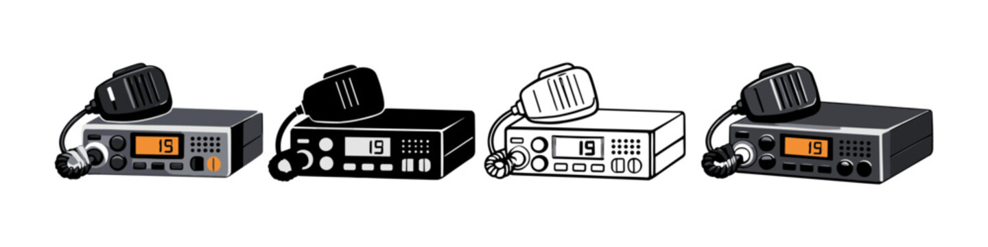 CB Radio and Microphone Set
