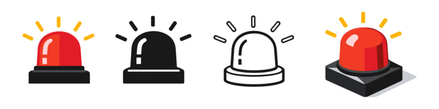 Emergency Siren Light Icons
