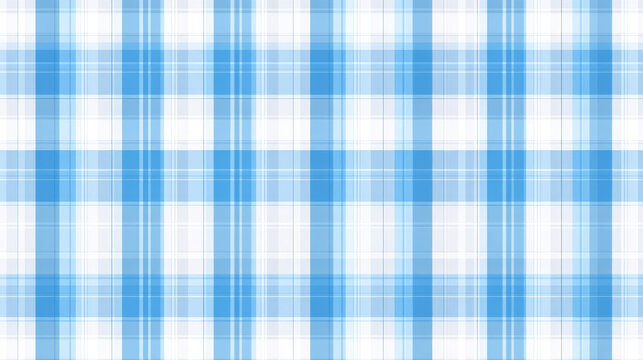Gingham seamless pattern. Soft blue tartan plaid wallpaper. Retro tablecloth texture. Simple small checkered plaid tattersall pattern. Print for wrapping paper, fabric and textile. Vector illustration