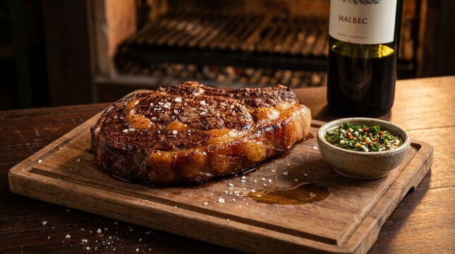Thick Cut Argentinian Bife de Chorizo Steak with Chimichurri